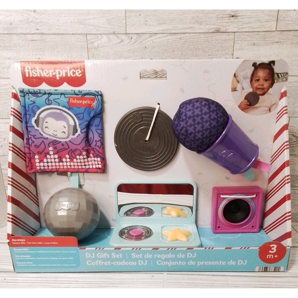 Fisher-Price DJ Gift Set Musical Toy Set with Microphone, 12 Months & Under